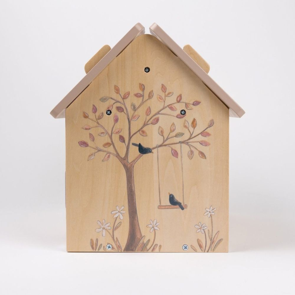 Holz-Puppenhaus - Puppenhaus mit Eichhörnchen (22 x 28 x 32 cm)