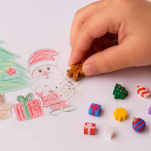 Weihnachtsbleistift mit Mini-Radiergummis – Tannenbaum