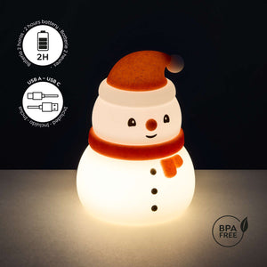 Weihnachtslampe mit drei Leuchtmodi Xmas Time – Schneemann