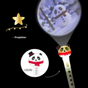 Weihnachtskugelschreiber mit Projektor – Panda