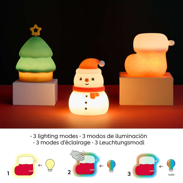 Weihnachtslampe mit drei Leuchtmodi Xmas Time – Weihnachtssocke