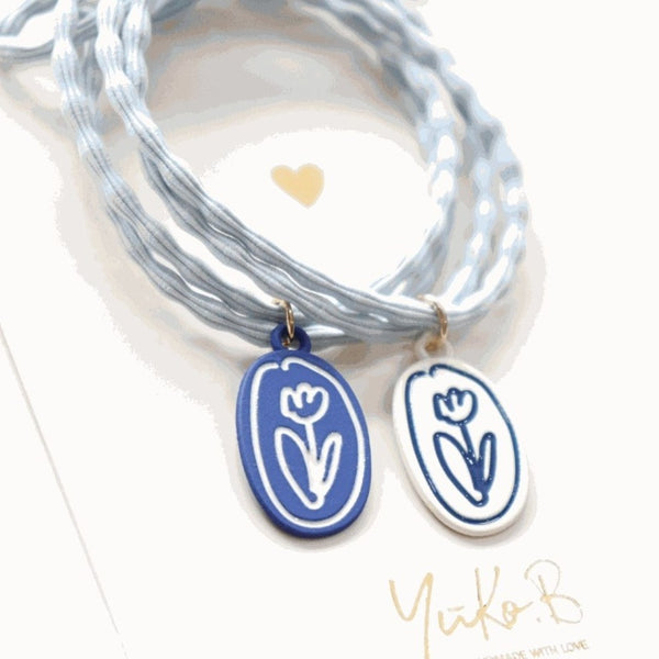 Yuko B. Haargummi-Armbänder Blumen - 2 Stück - Ansicht 2