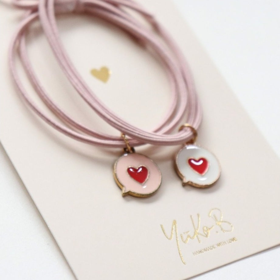 Yuko B. Haargummi-Armbänder Guess Who I Love - 2 Stück - Produktbild