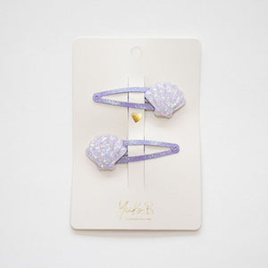 Yuko B. Haarspangen Muscheln, Lila - Ansicht 4