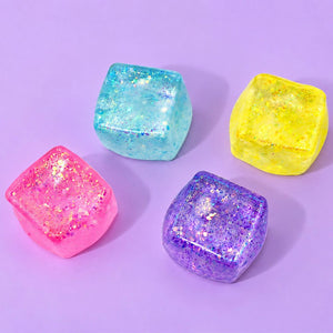 Robetoy sensorisches Knautschspielzeug Glitzerwürfel - Ansicht 2