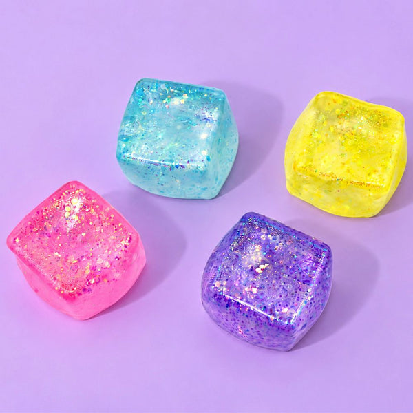 Robetoy sensorisches Knautschspielzeug Glitzerwürfel - Ansicht 2