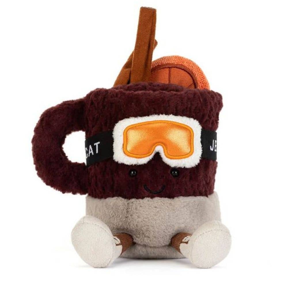 Jellycat Amuseables Mullover Spiced Drink - Plüschbecher in Bordeaux, 17 cm