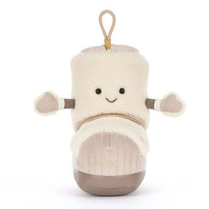 Jellycat Amuseables Perta Snow Boot - Plüsch-Schneestiefel in Creme, 21 cm - Ansicht 2