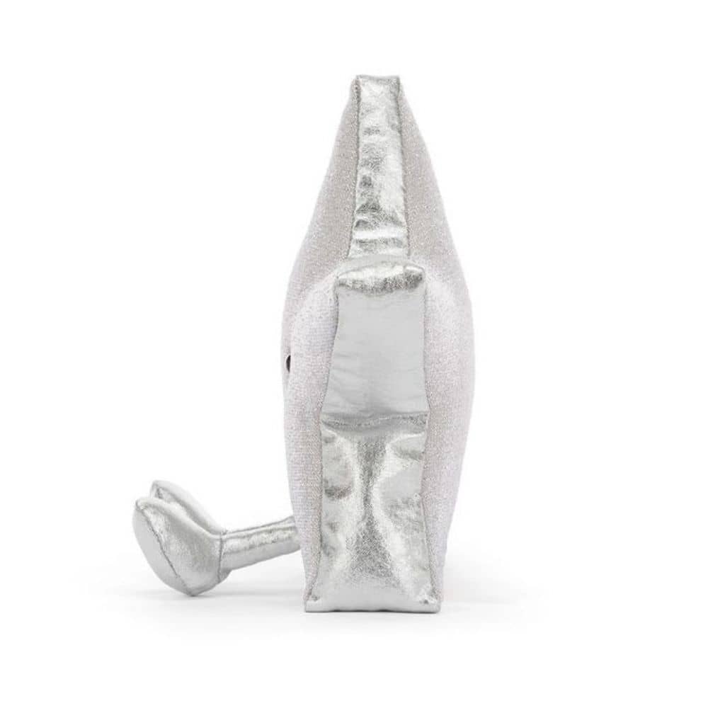 Jellycat Amuseables Silver Star - Plüschstern in Silbergrau, 17 cm