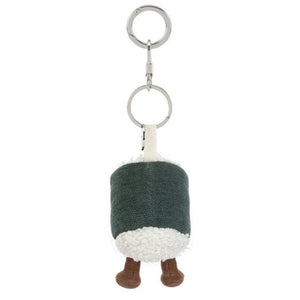 Jellycat Sushi Hosomaki Anhänger mit grüner Nori-Hülle, Rückansicht