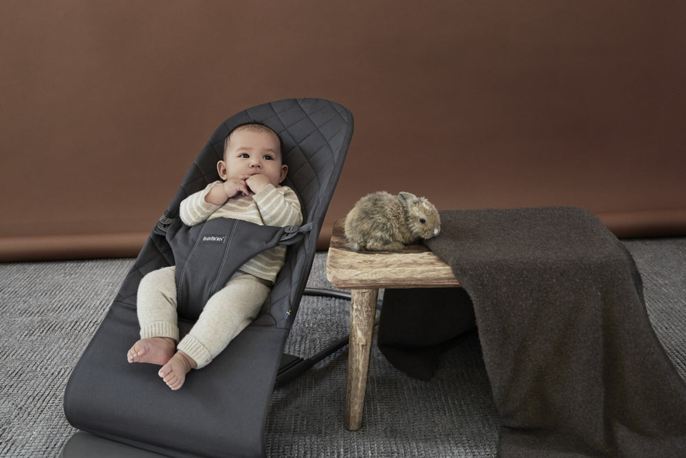 Babywippe BLISS – Anthrazit + Spielzeug