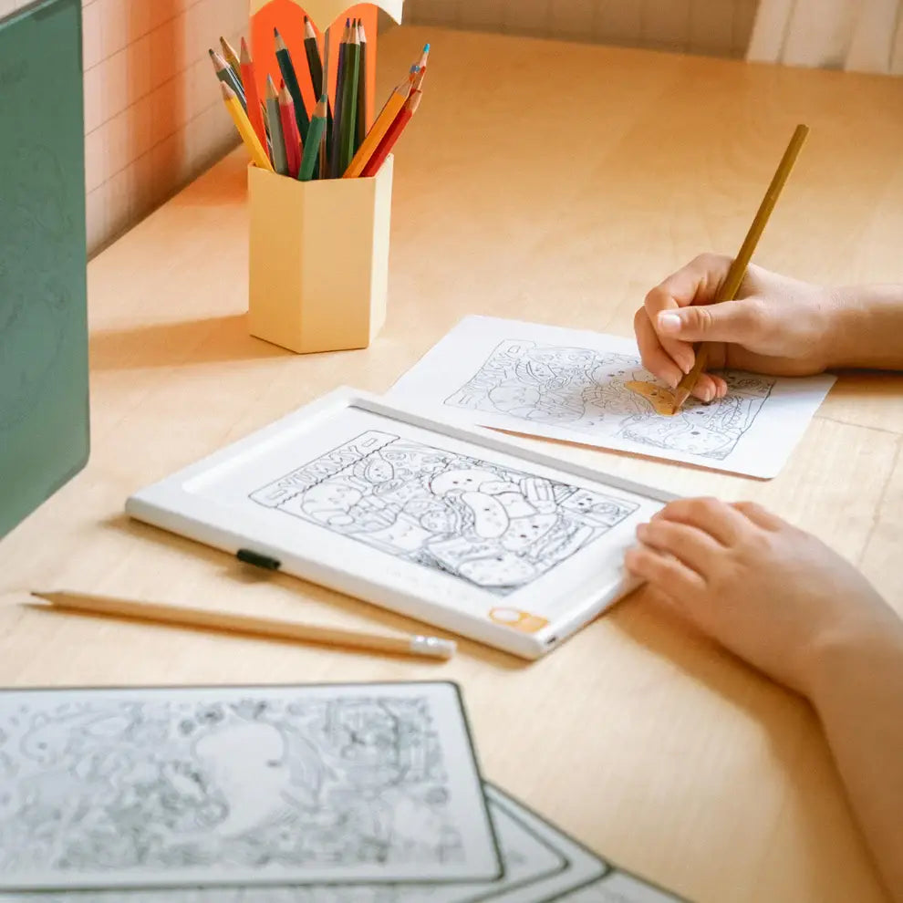 Beleuchtetes Tablet zum Nachzeichnen mit Bleistift – 30 Vorlagen - Meli-Melo