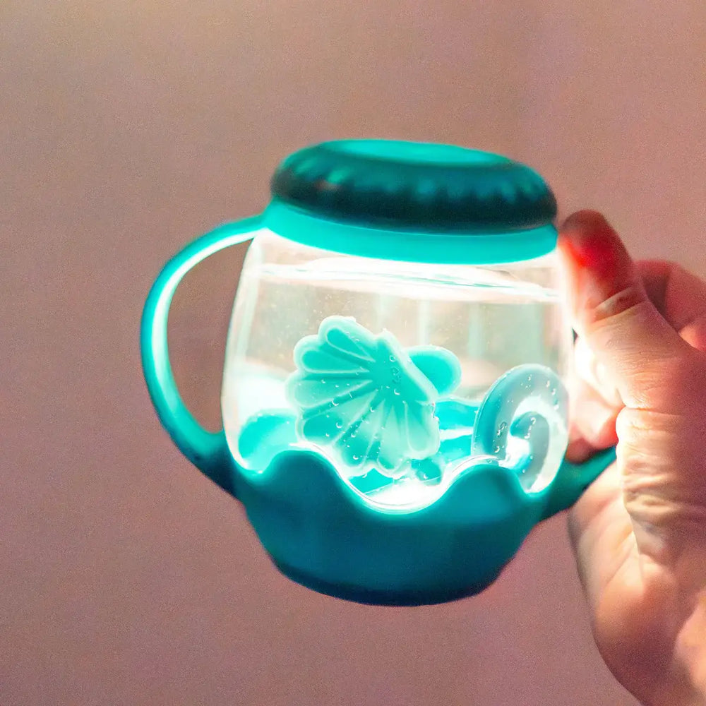Mini-Sinnesglas zum Befüllen mit Wasser – blau