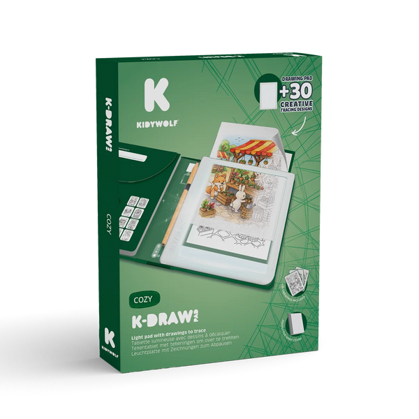 Leuchttablett zum Abpausen - KidyDraw mit 30 Vorlagen, Cozy (ab 8 Jahren)