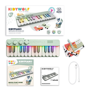 Lern-Keyboard mit Leuchttasten - Kidypiano, Grün (ab 6 Jahren)