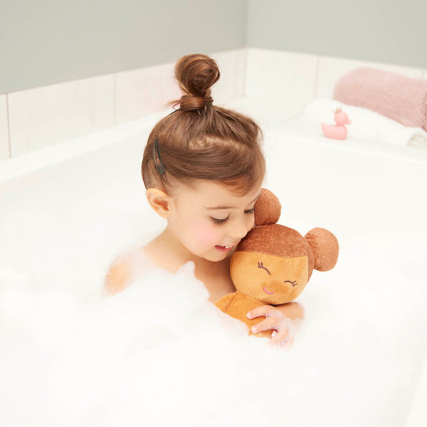 Kuscheliges Badepuppe - Braune Haare