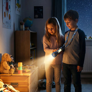 Kinder-Taschenlampe aus Silikon - Smiley World, Blau (ab 3 Jahren)