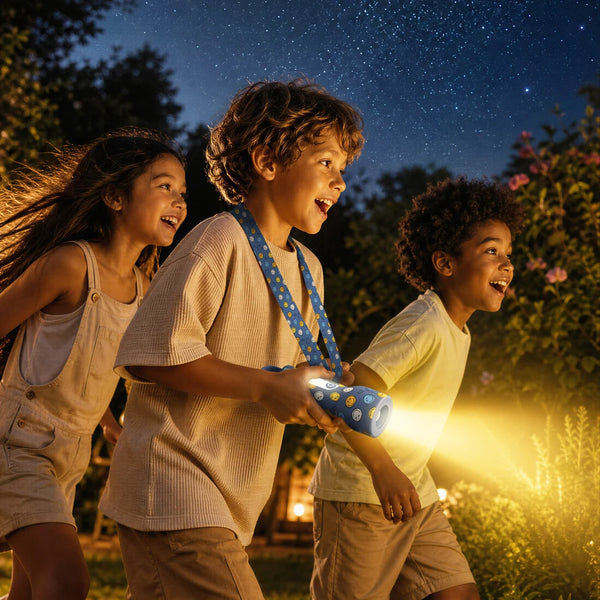 Kinder-Taschenlampe aus Silikon - Smiley World, Blau (ab 3 Jahren)