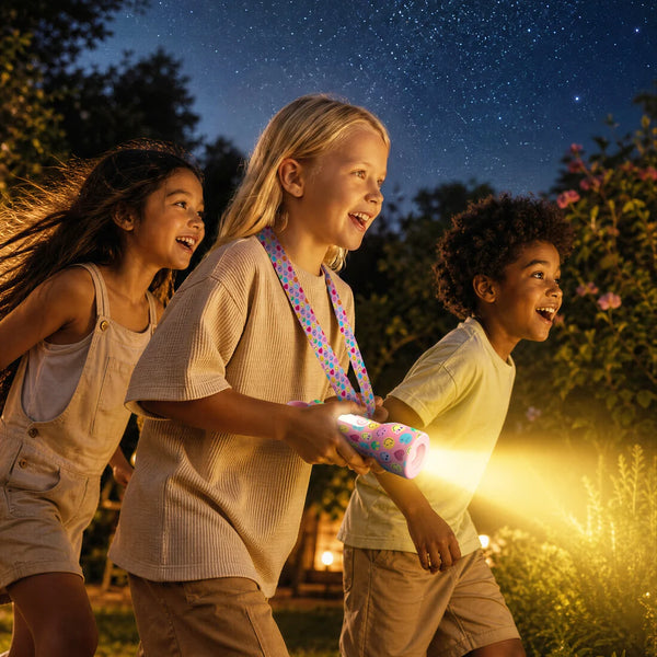 Kinder-Taschenlampe aus Silikon - Smiley World, Rosa (ab 3 Jahren)