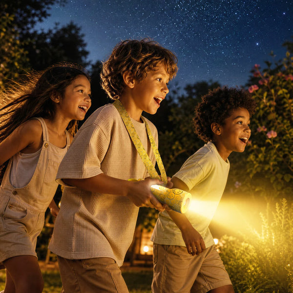Kinder-Taschenlampe aus Silikon - Smiley World, Gelb (ab 3 Jahren)