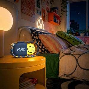 Kinderwecker mit Nachtlicht - Smiley World, Blau (ab 3 Jahren)