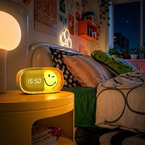 Kinderwecker mit Nachtlicht - Smiley World, Gelb (ab 3 Jahren)