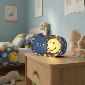 Kinderwecker mit Nachtlicht - Smiley World, Blau (ab 3 Jahren)