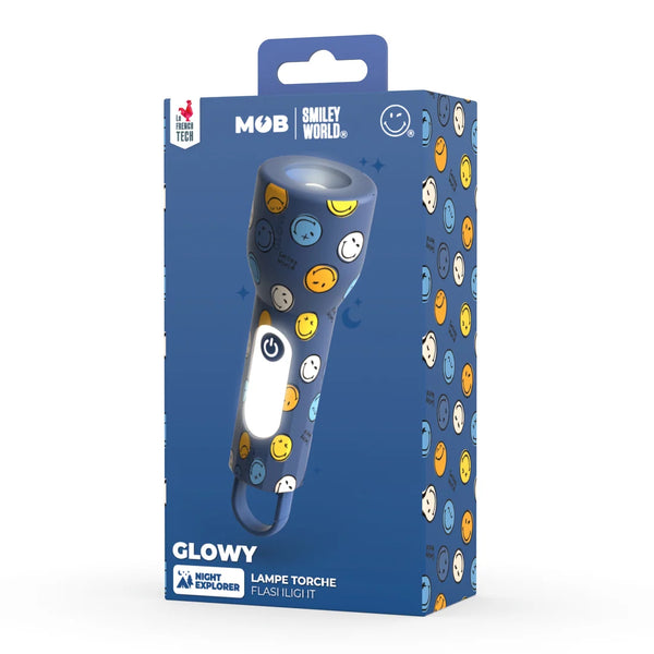 Kinder-Taschenlampe aus Silikon - Smiley World, Blau (ab 3 Jahren)