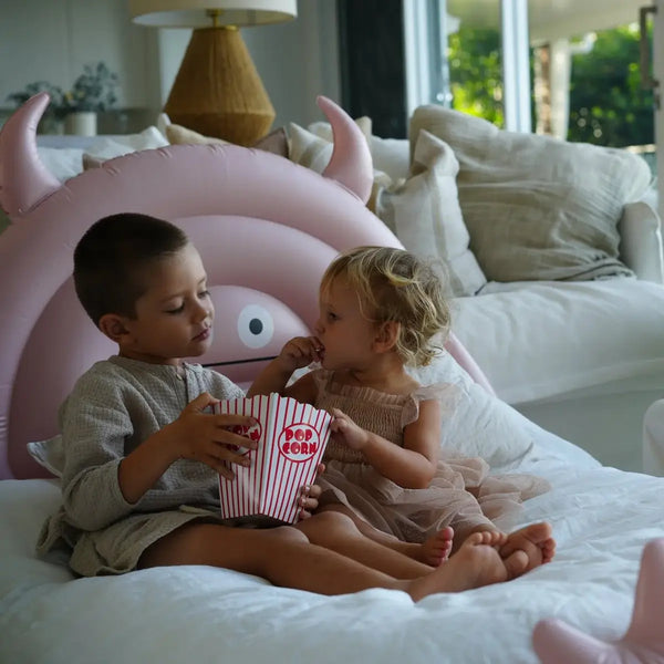 Aufblasbares Kinderbett – Monster Pink