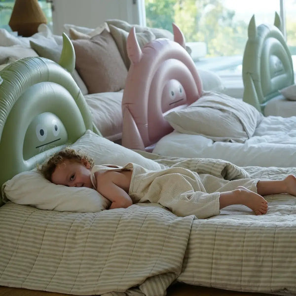 Aufblasbares Kinderbett – Monster Pink