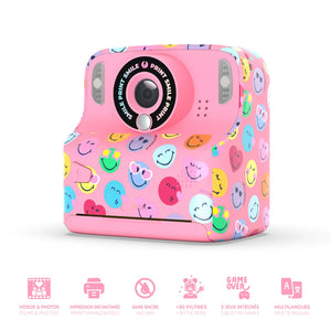 Kinderkamera mit Sofortdruck - PixiPrint Smiley World, Rosa (ab 3 Jahren)