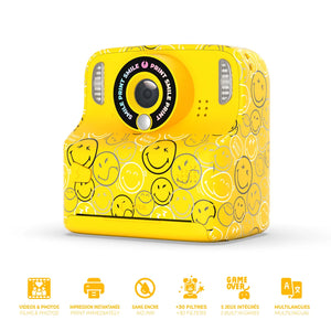 Kinderkamera mit Sofortdruck - PixiPrint Smiley World, Gelb (ab 3 Jahren)