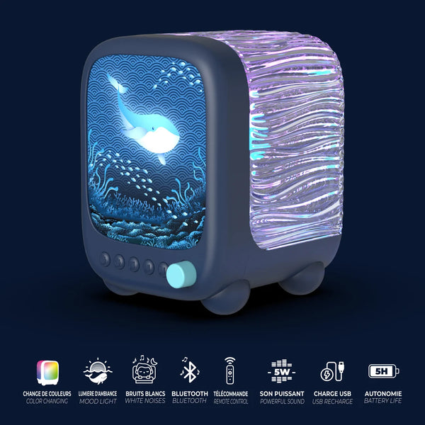 Wavy Light – Projektionslampe & Lautsprecher 3in1 - Tiefsee