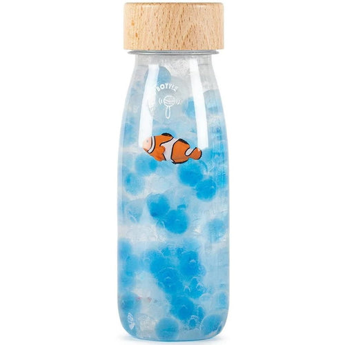Beobachtungsflasche Fische Kinder mit bunten Wasserperlen und einem Clownfisch-Design