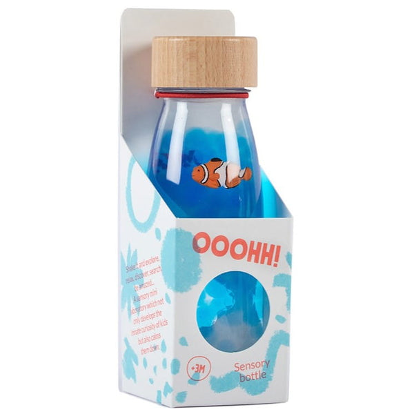 Beobachtungsflasche Fische Kinder in einer leicht zu haltenden Flasche mit buntem Wasser und einem Clownfisch