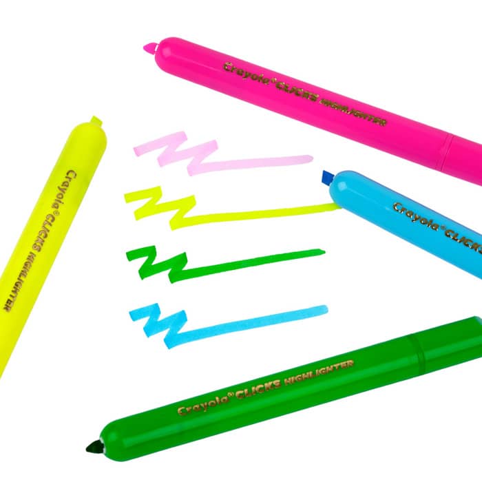 Automatische Textmarker – abwaschbar, Clicks, 4 Stück
