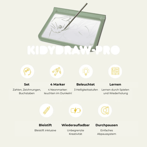 Leuchttafel zum Schreiben und Zeichnen Kidydraw Pro