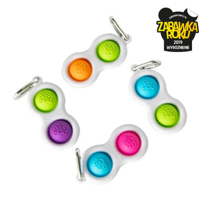 Dimpl Blasen Schlüsselanhänger kaufen, bunte Druckknöpfe für sensorisches Spiel von Fat Brain Toys