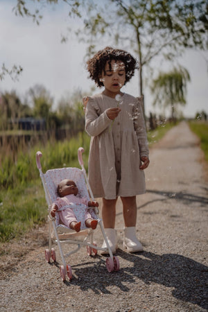 Faltbarer Kinderwagen für Puppen – Beige