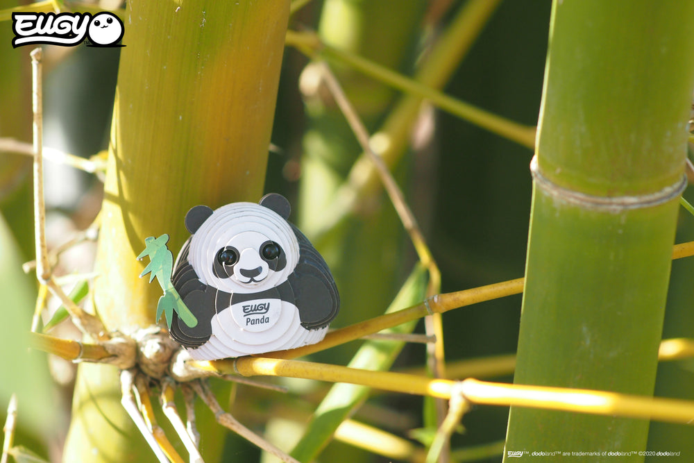 3D Öko-Puzzle Panda von Eugy mit Bambus und einzigartigem Design zum Zusammenbauen