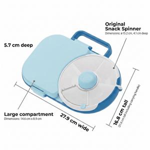 Frühstücksbox für Kinder Lunchbox Snack Spinner 2in1 – Blueberry Blue