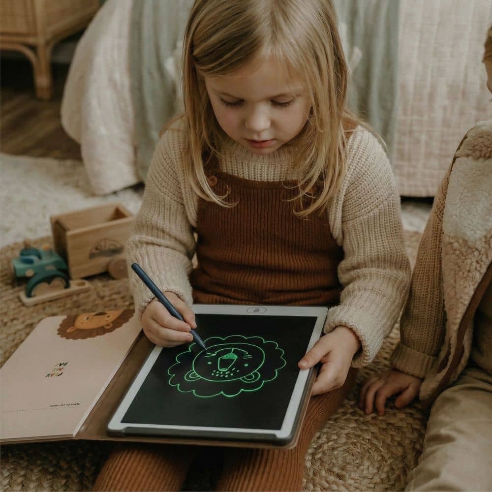 KidLupe Znikopis mit Löwenmotiv, ideal als Grafiktablett für Kinder zum kreativen Zeichnen