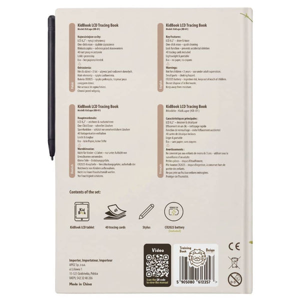 KidLupe Znikopis LCD Zeichenbuchset mit Stift für Kinder, ideal als Grafiktablett für Kinder