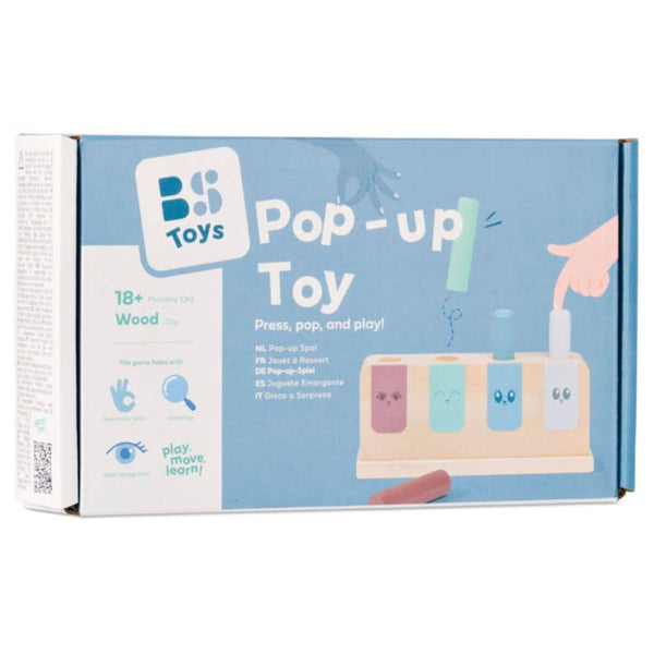 BS Toys Holz Geschicklichkeitsspiel Kinder mit bunten Pop-up Figuren zum Spielen und Lernen