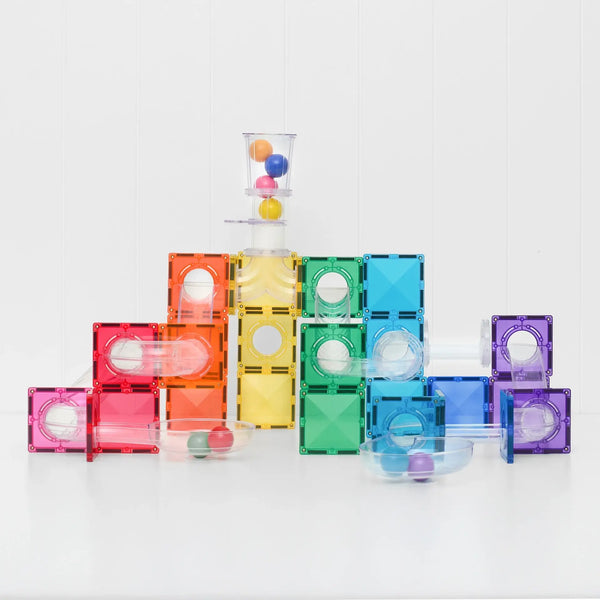 Magnetische Bausteine - Ball Run Bright Pack (114 Teile)