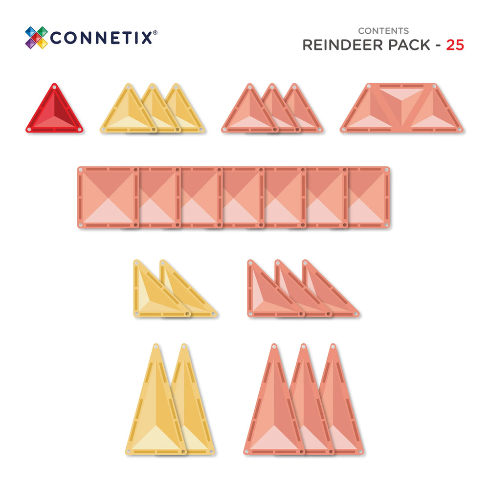 Connetix Magnetbausteine - Christmas Reindeer Pack, 25 Teile - Produktbild