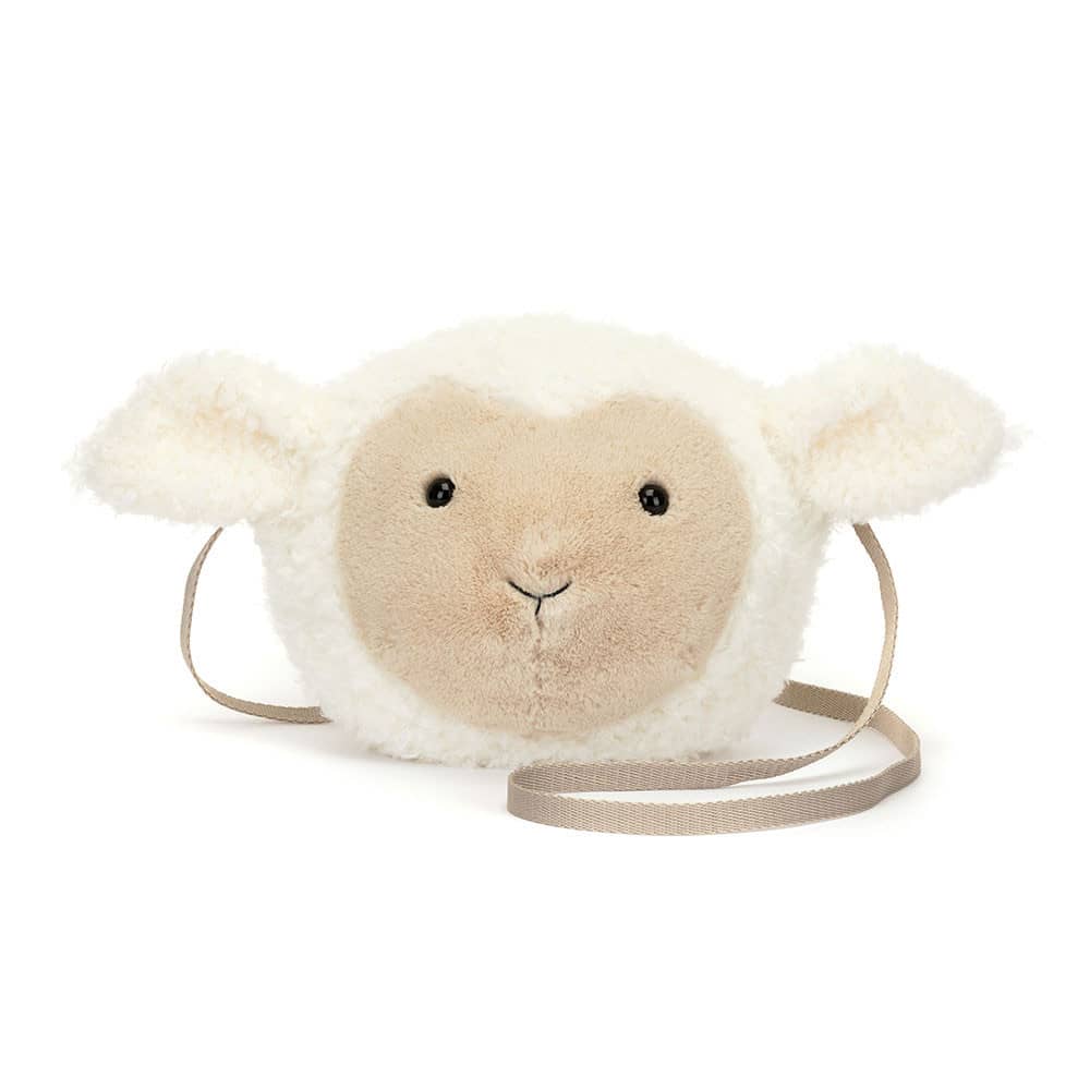 Jellycat Umhängetasche in Form eines Schafes mit weichem Stoff und einem praktischen Schulterriemen