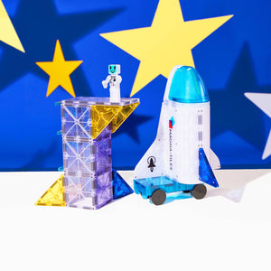 Magnetbausteine Kosmos Set von MAGNA-TILES mit Rakete und Figur für kreatives Spielen