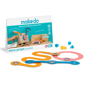 Makedo kreative Bastelsets für Kinder mit Deco-Props Twisties zum Basteln mit Karton