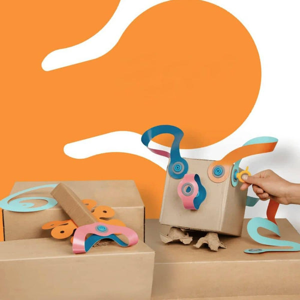 Makedo kreative Bastelsets für Kinder mit bunten Werkzeugen zum Basteln und Gestalten von Figuren